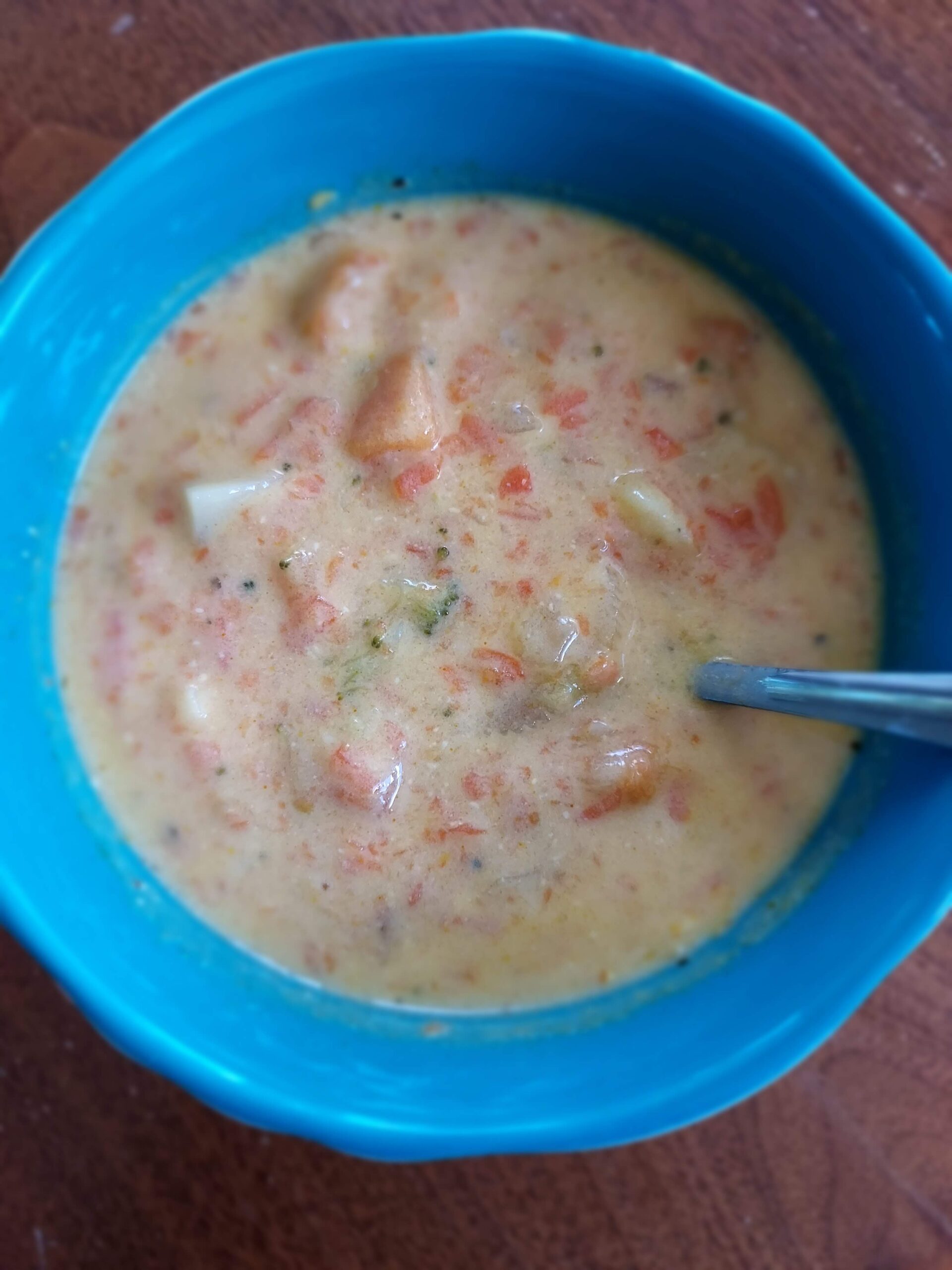 Cheesy Creamy Vegetable Soup: Weeknight comfort food or potluck favorite